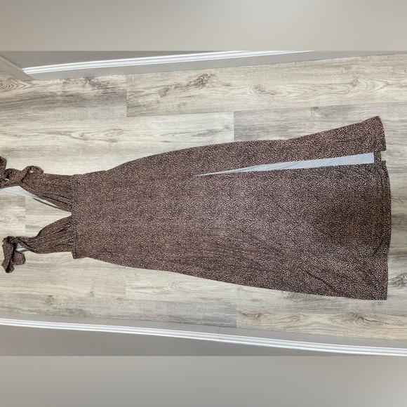 ASOS tie strap plunge maxi dress in leopard print Size 4 NWT - Picture 6 of 6